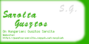 sarolta gusztos business card